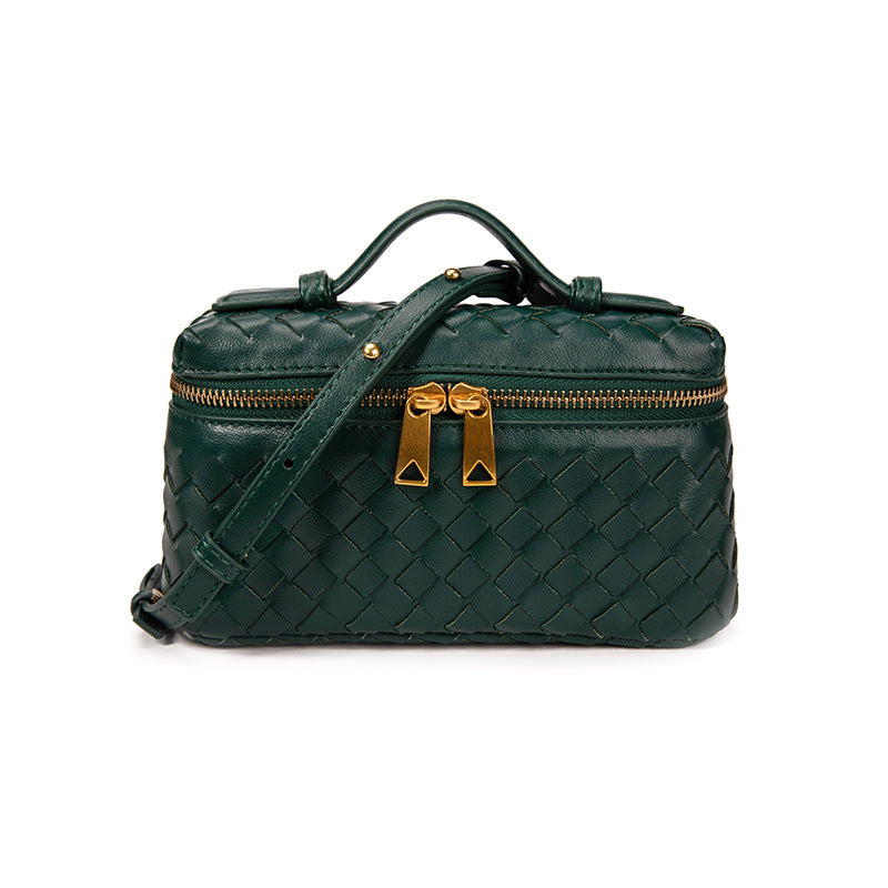 [Cross-border exclusive] hand-knitted fashion popular lunch box bag new trend shoulder hand crossbody box bag