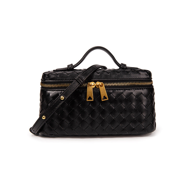 [Cross-border exclusive] hand-knitted fashion popular lunch box bag new trend shoulder hand crossbody box bag