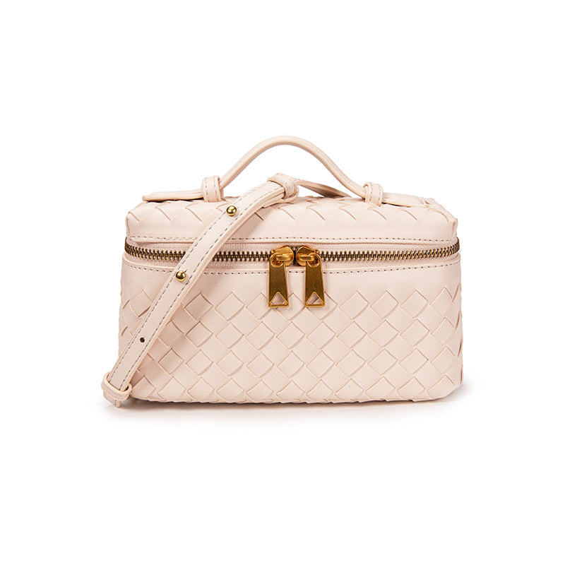 [Cross-border exclusive] hand-knitted fashion popular lunch box bag new trend shoulder hand crossbody box bag